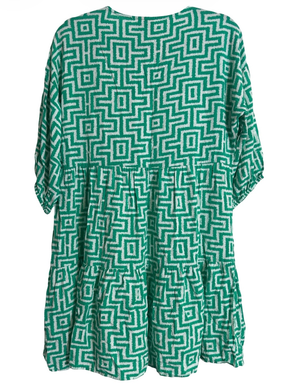Ruby Rd. Green and White Patterned Mini Dress - Picture 4 of 4